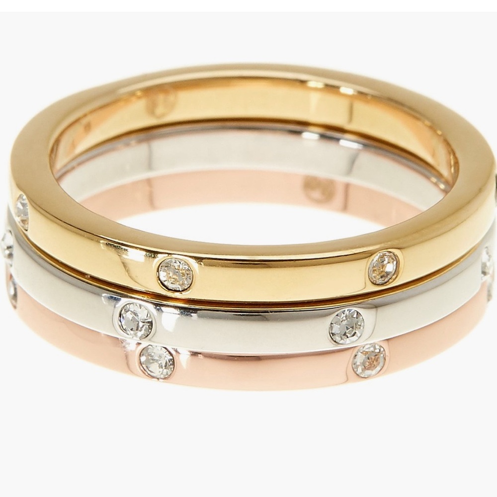 Adorina NEW water resistance, Swarovski crystal studded band -3  size 8